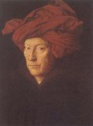 Jan Van Eyck Man in Red Turban France oil painting artist